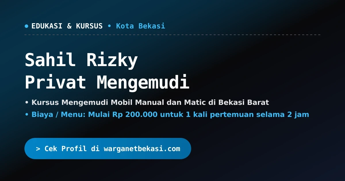Sahil Rizky Privat Mengemudi